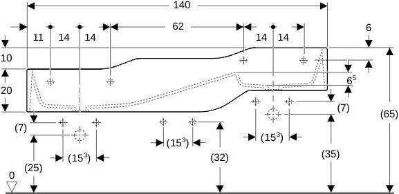 Geberit Spiel- u Waschlandschaft Bambini Version L 1400x300x390mm weiß