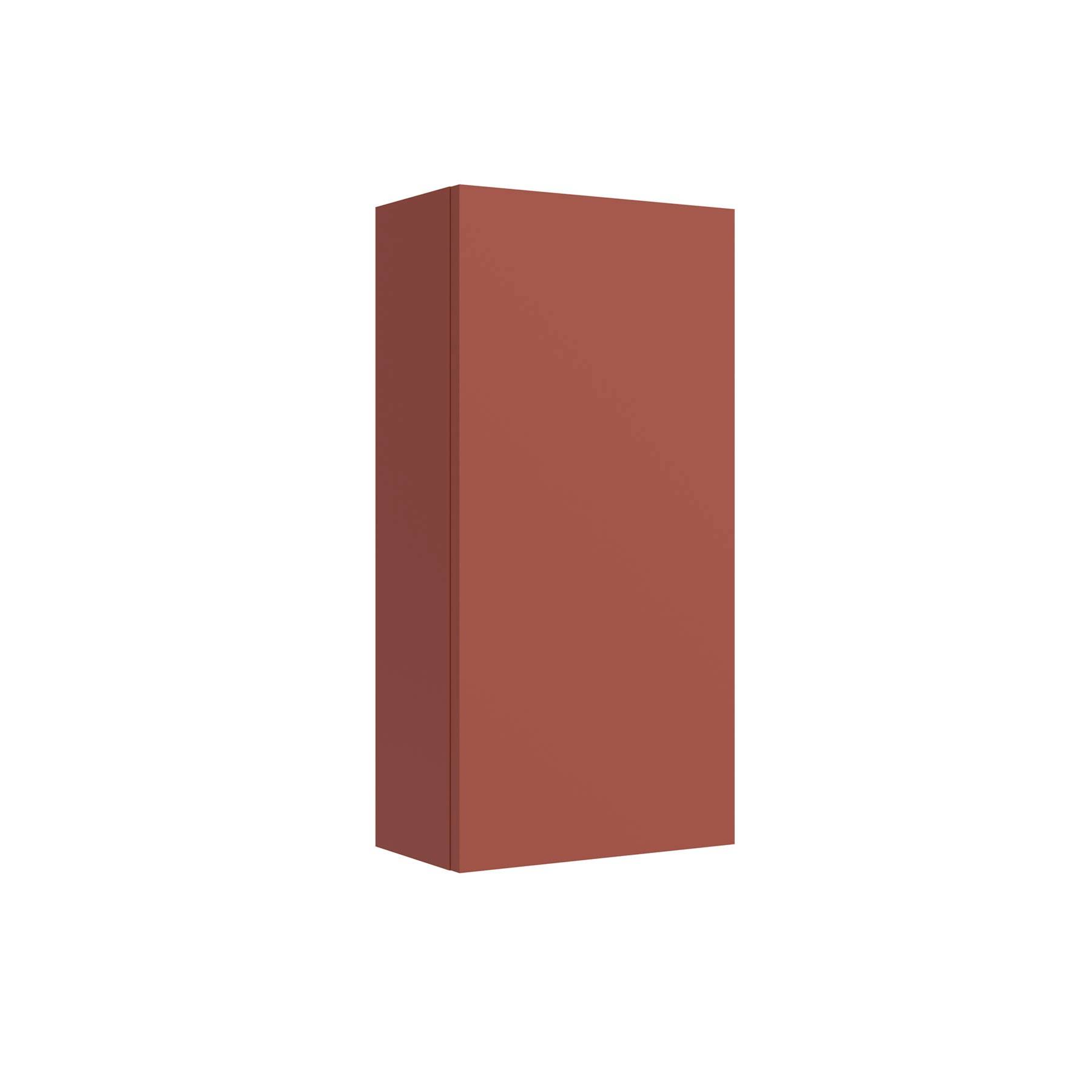 Ein einzelner, massiver brauner rechteckiger 3D-Block, der aufrecht auf einem weißen Hintergrund steht.