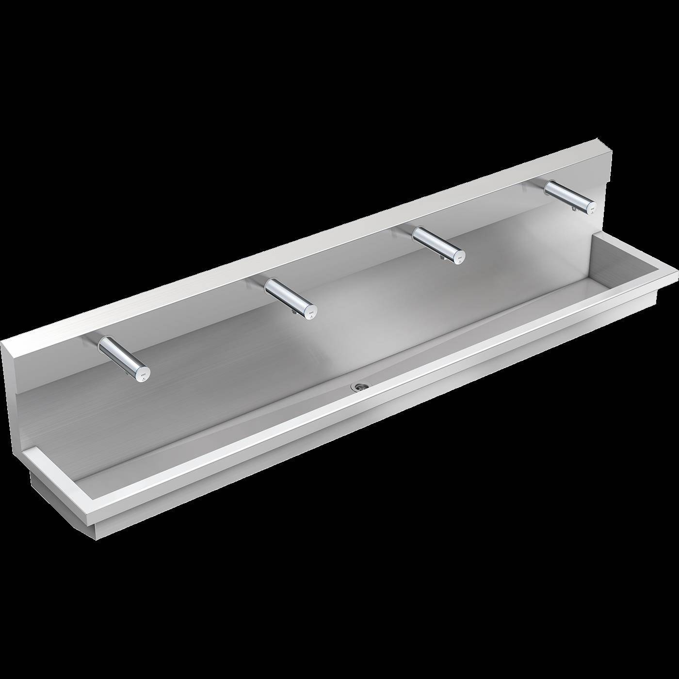 KWC Waschplatzeinheit, PLANOX, Edst, 2400x530x440 mm, 4xWandventil Elektron