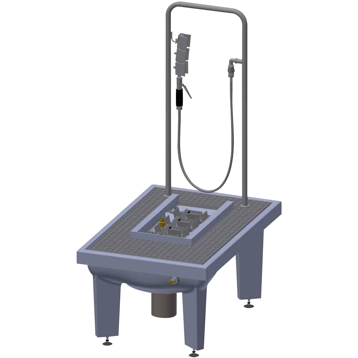 KWC AR Stiefelreinigungsanlage, SIRIUS, 600x450x900 mm, Ablaufkörper senkrecht