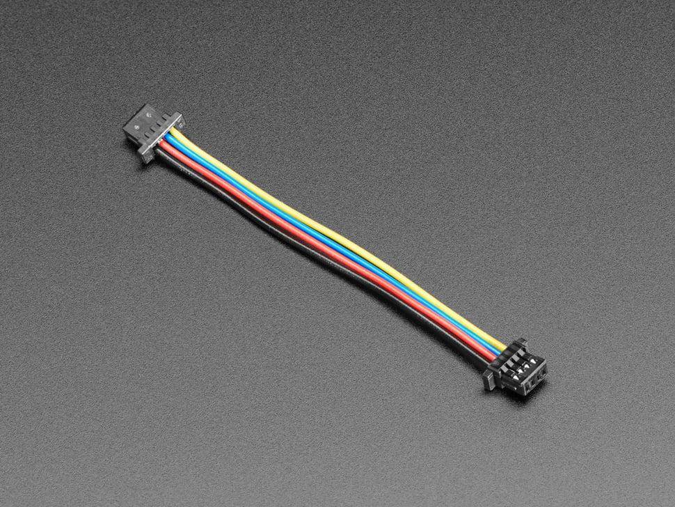 Adafruit JST-SH 4-Pin Kabel, 1 mm Pitch, für STEMMA QT und Qwiic, I2C, GND, SDA, SCL, 3,3 V - Länge: 50mm