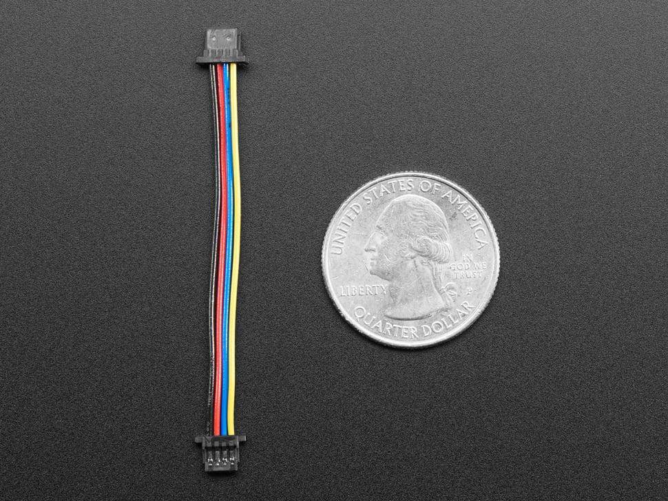 Adafruit JST-SH 4-Pin Kabel, 1 mm Pitch, für STEMMA QT und Qwiic, I2C, GND, SDA, SCL, 3,3 V - Länge: 50mm