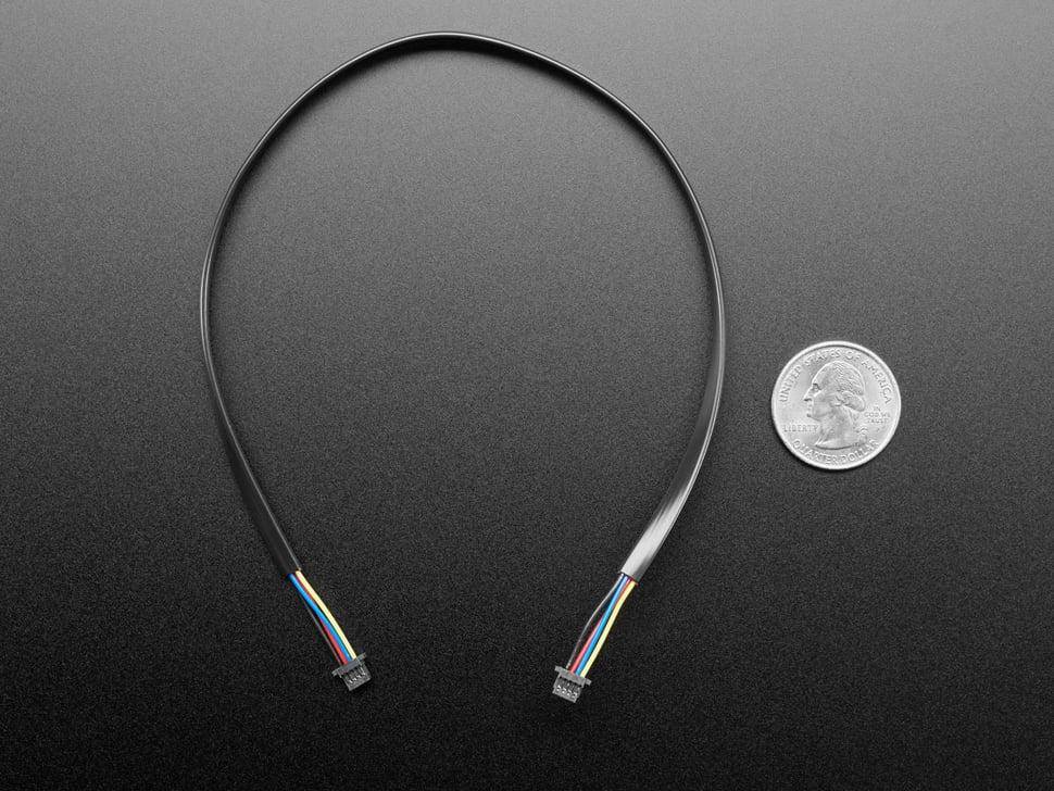 Adafruit JST-SH 4-Pin Kabel, 1 mm Pitch, für STEMMA QT und Qwiic, I2C, GND, SDA, SCL, 3,3 V - Länge: 300mm