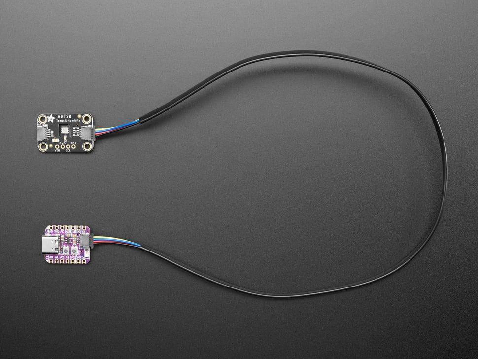 Adafruit JST-SH 4-Pin Kabel, 1 mm Pitch, für STEMMA QT und Qwiic, I2C, GND, SDA, SCL, 3,3 V - Länge: 400mm