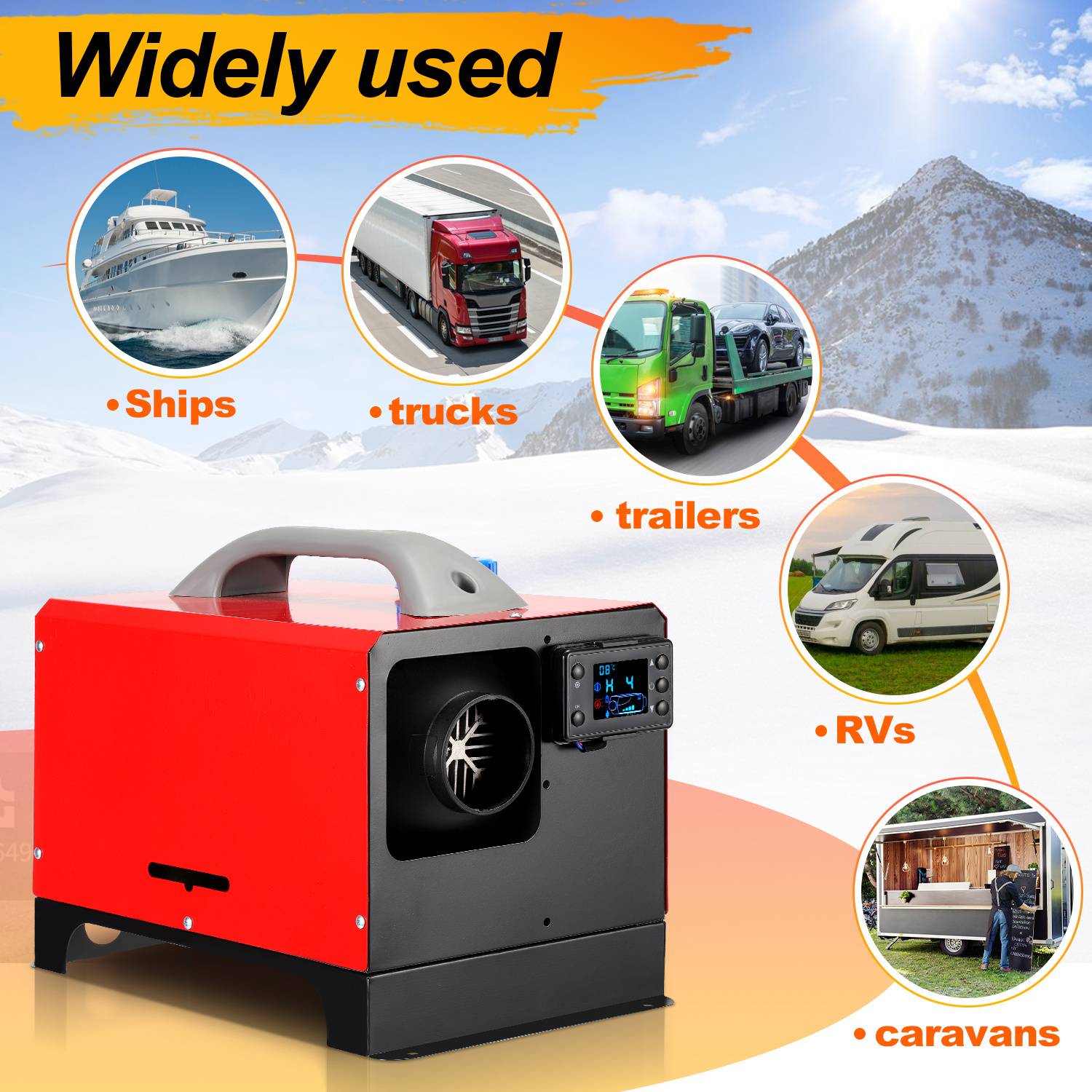 8KW 12V Diesel Standheizung Integration Luftheizung LKW RV Air Heater Boot LCD
