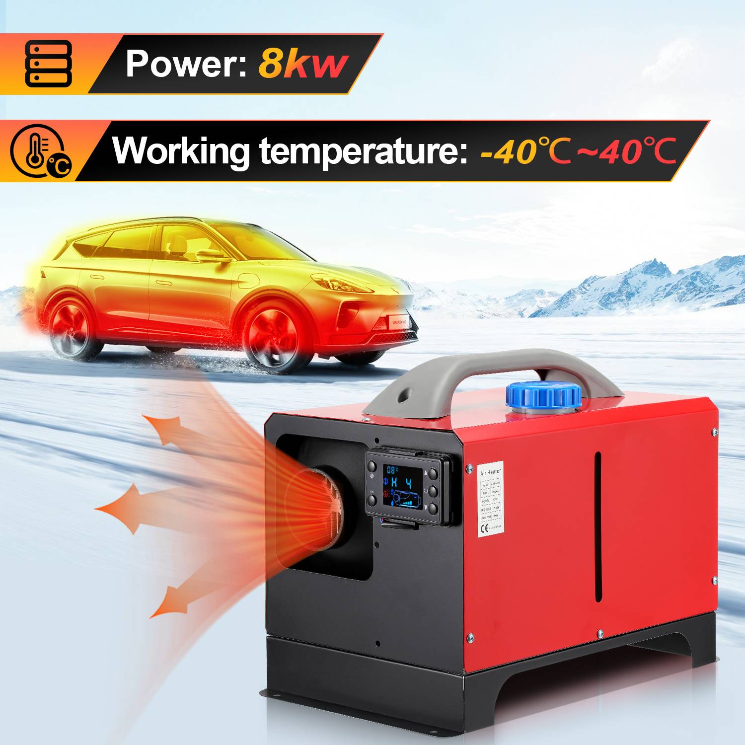 8KW 12V Diesel Standheizung Integration Luftheizung LKW RV Air Heater Boot LCD