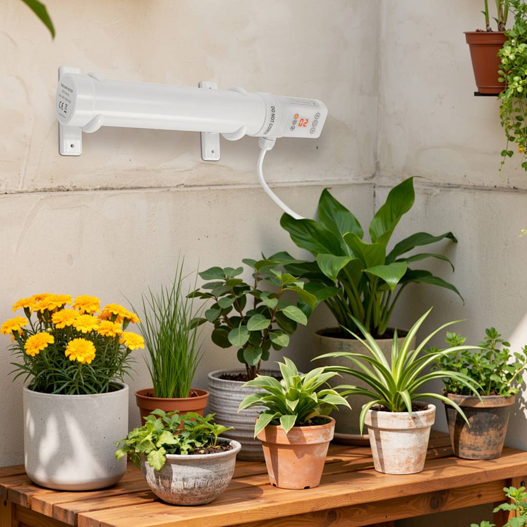 Elektrische Gewächshausheizung 135W Heizstab Stabheizung für Gewächshäuser Frostwächter 105 cm IP44