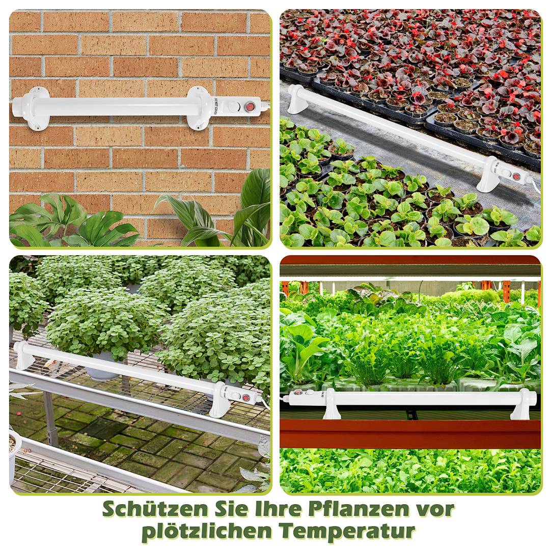 Elektrische Gewächshausheizung 135W Heizstab Stabheizung für Gewächshäuser Frostwächter 105 cm IP44