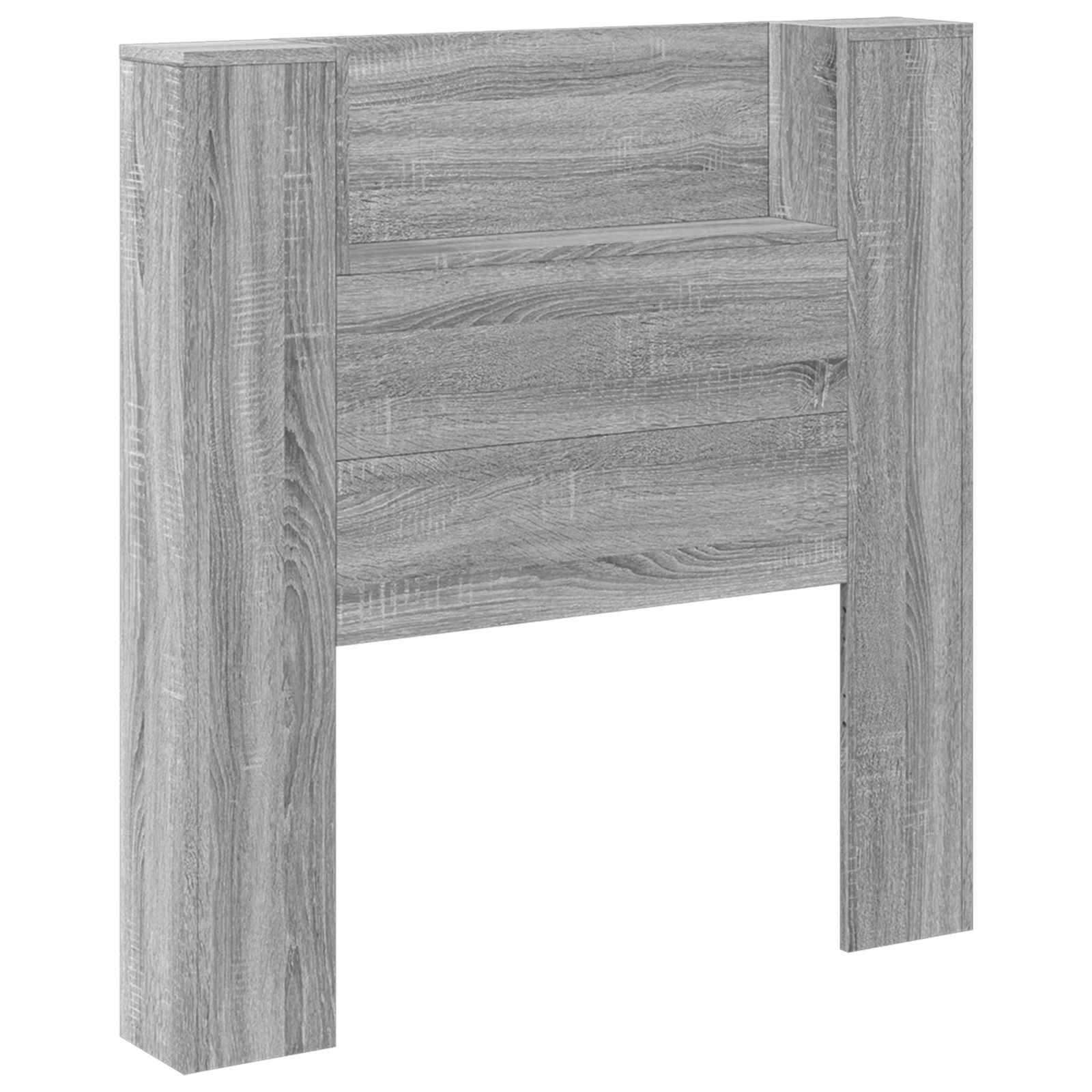 vidaXL Kopfteil Graues Sonoma 100 x 16,5 x 103,5 cm Holzwerkstoff