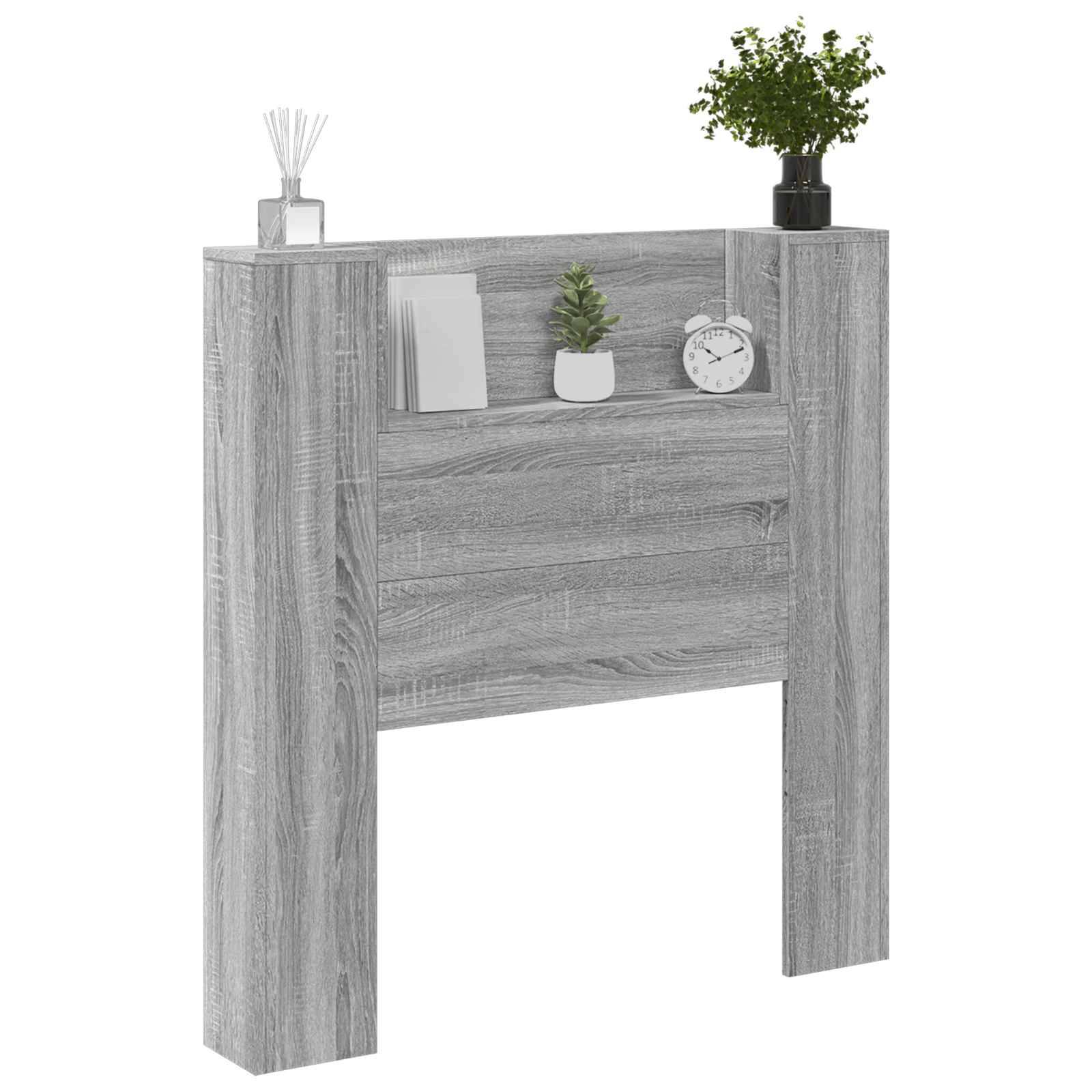vidaXL Kopfteil Graues Sonoma 100 x 16,5 x 103,5 cm Holzwerkstoff