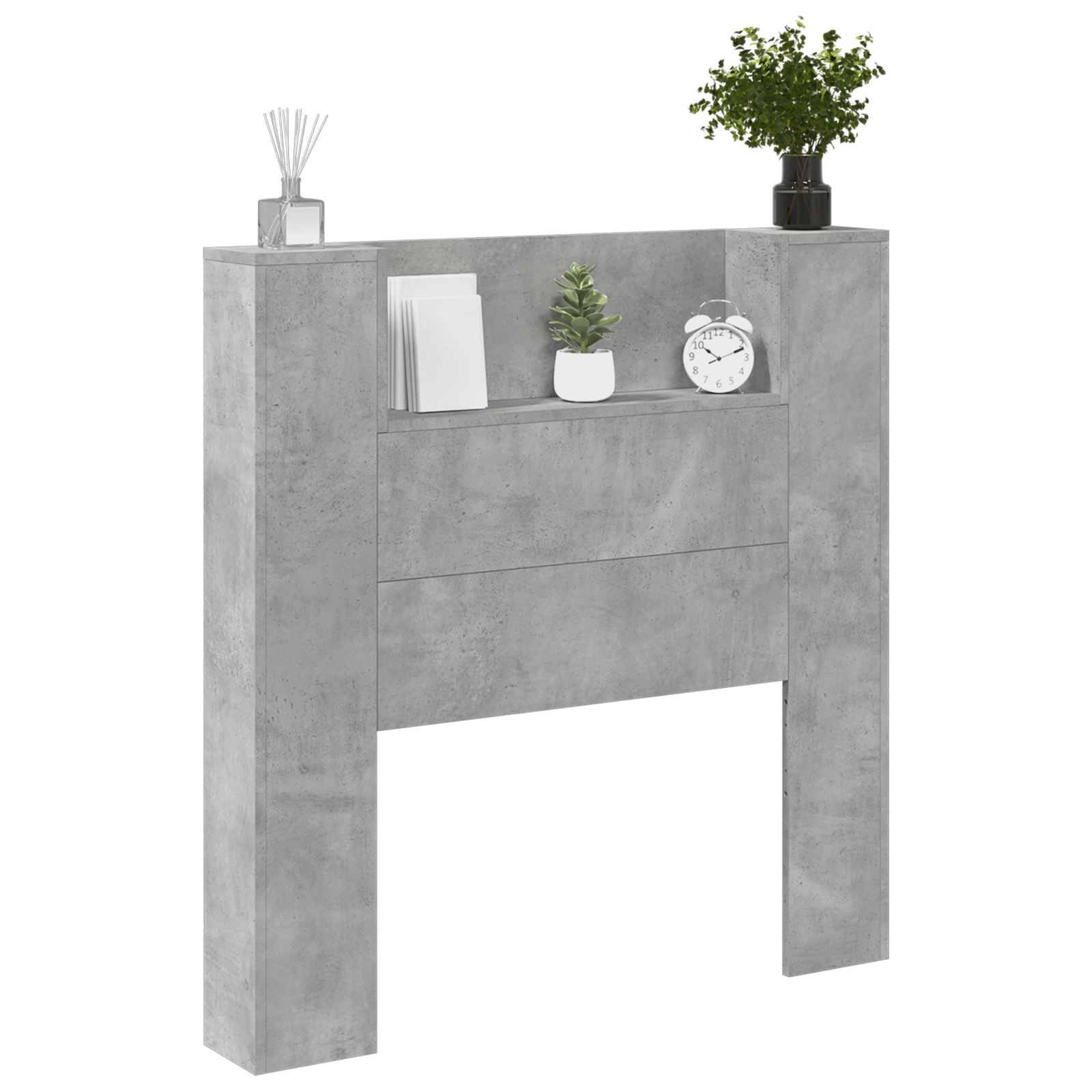 vidaXL Kopfteil Beton Grau 100 x 16,5 x 103,5 cm Holzwerkstoff