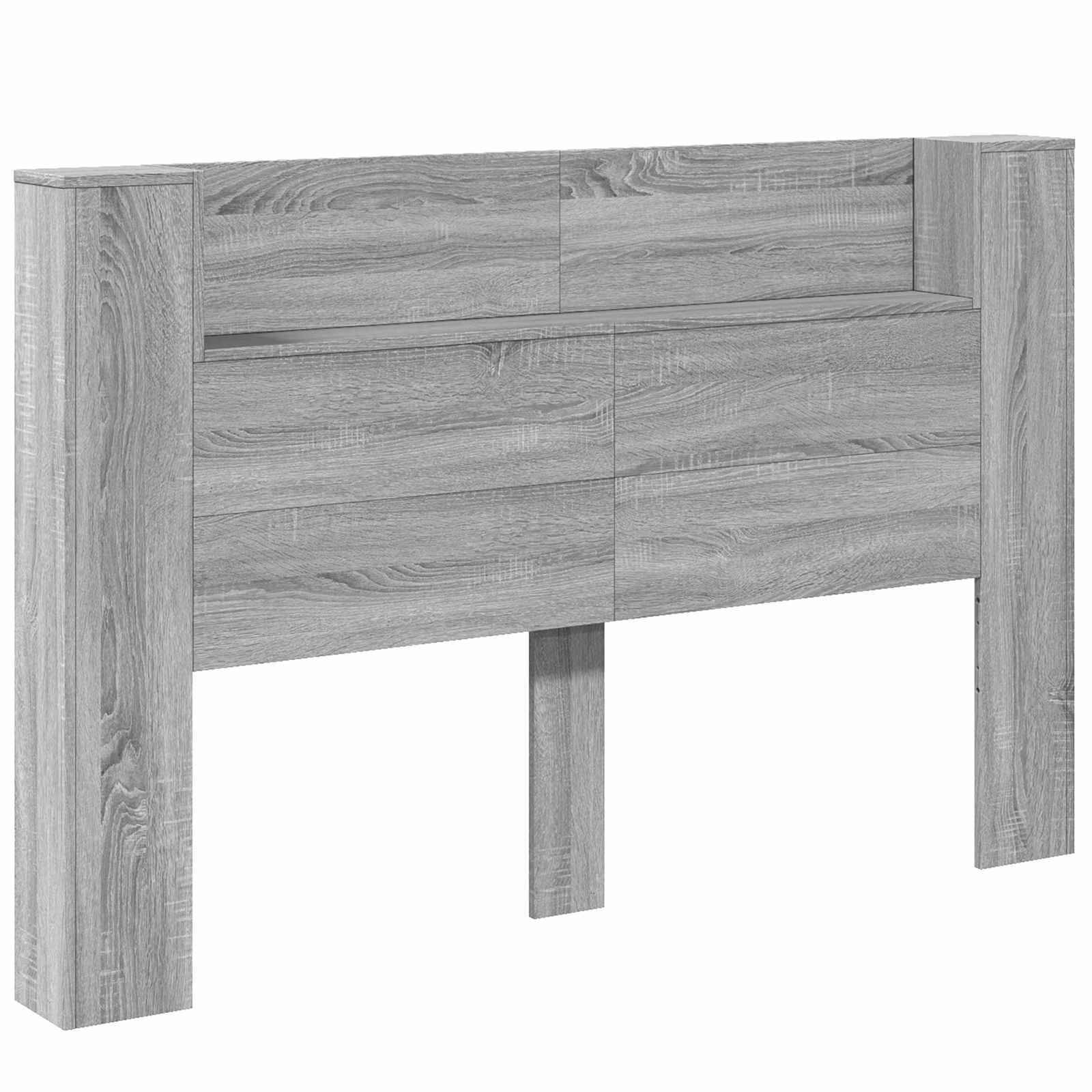 vidaXL Kopfteil Graues Sonoma 160 x 16,5 x 103,5 cm Holzwerkstoff