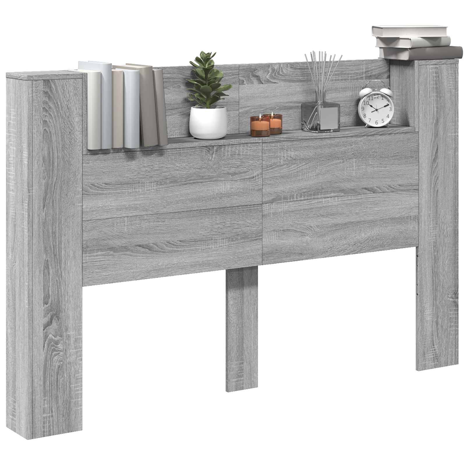 vidaXL Kopfteil Graues Sonoma 160 x 16,5 x 103,5 cm Holzwerkstoff