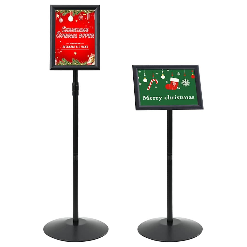 vidaXL Podest-Posterständer Silber A4 PVC und Stahl