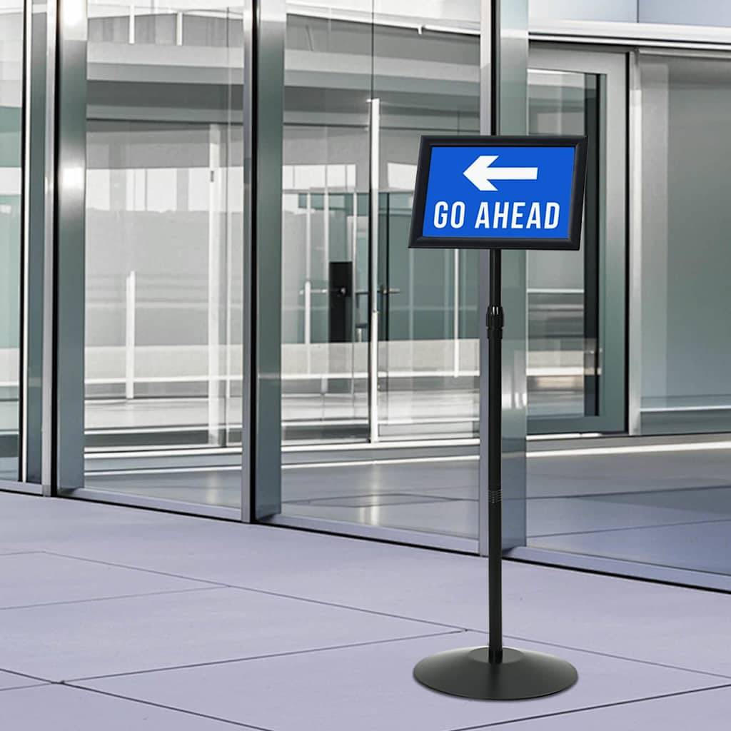 vidaXL Podest-Posterständer Silber A4 PVC und Stahl
