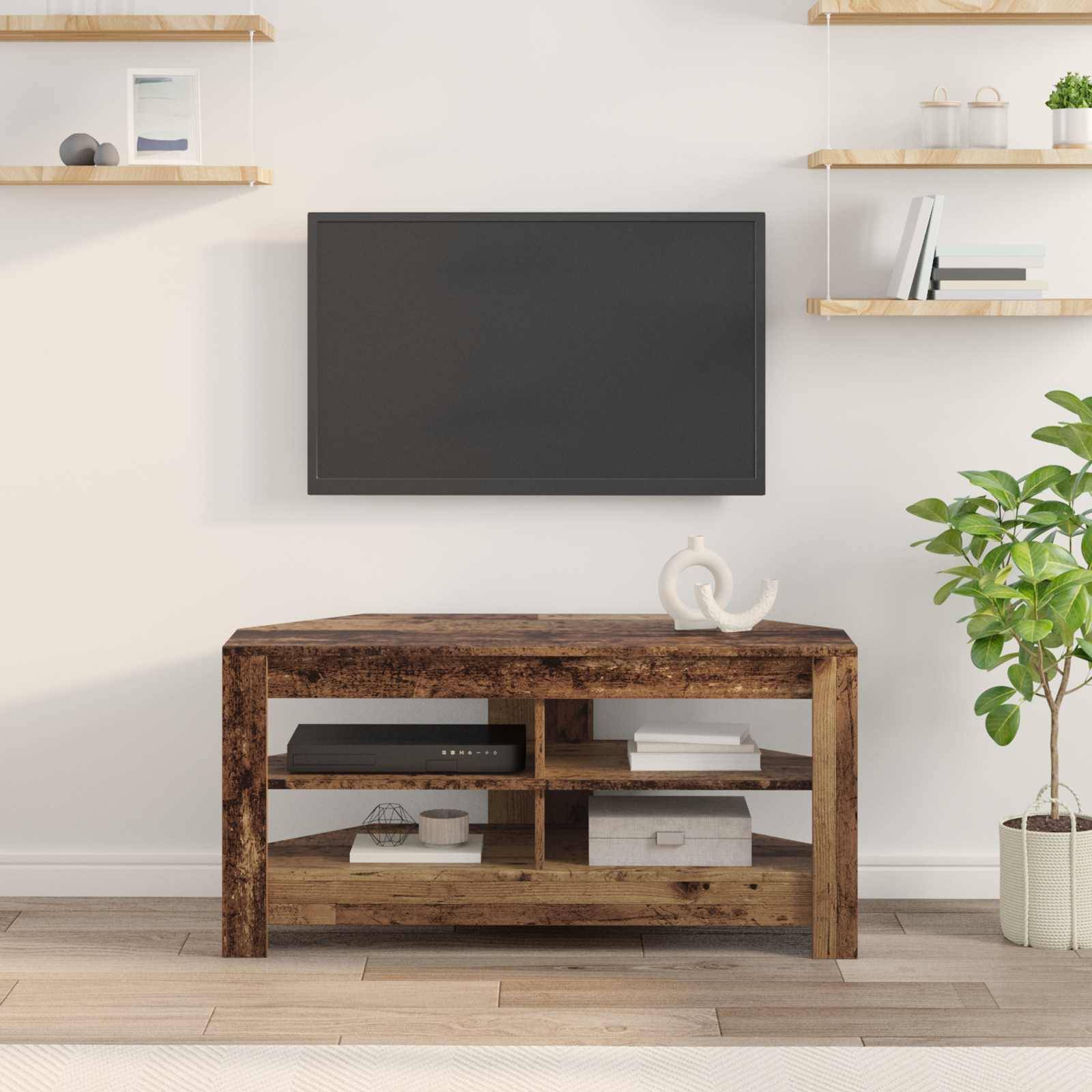 vidaXL EckTVSchrank Altholz 102 x 40,5 x 45 cm Holzwerkstoff