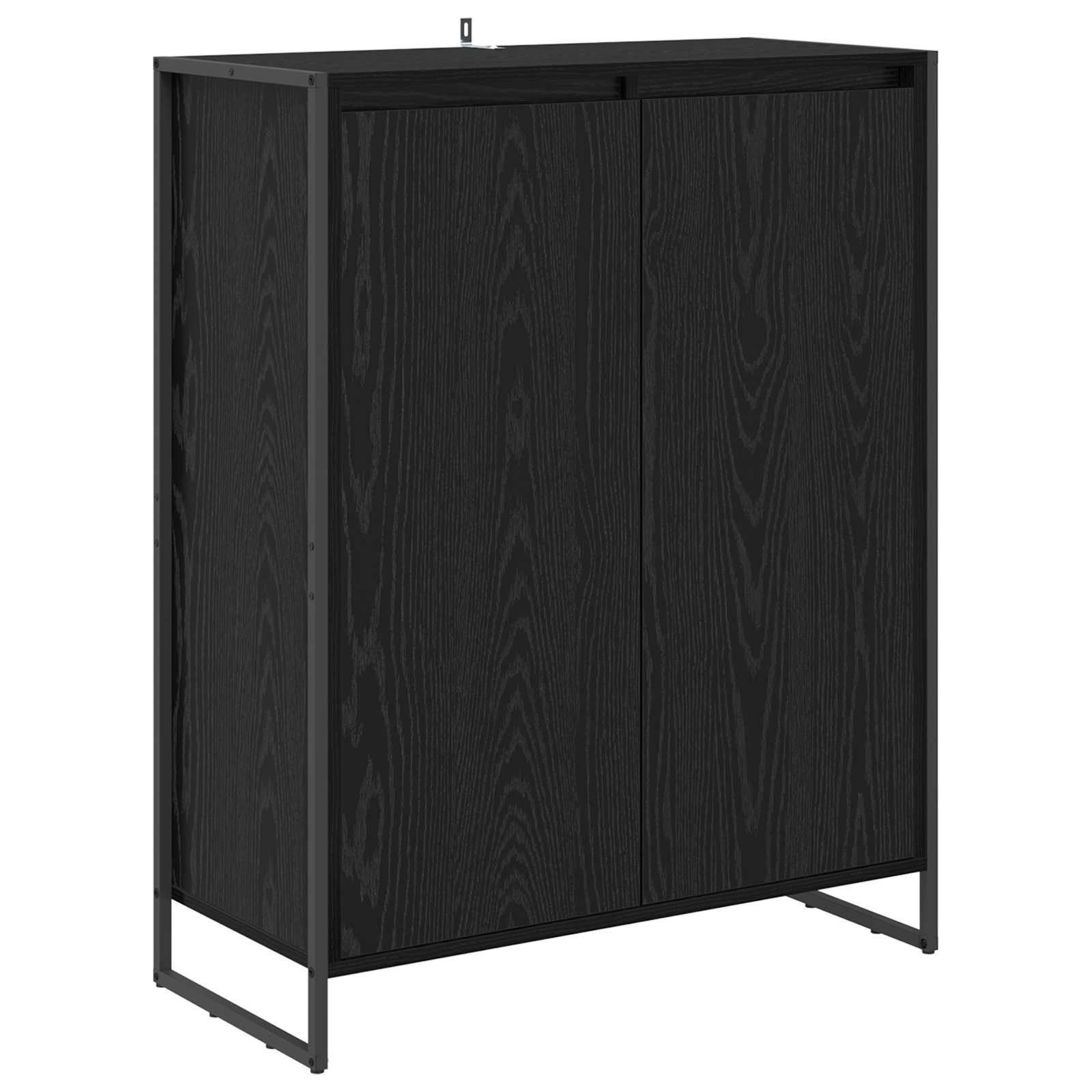 vidaXL Schuhschrank mit Speicher Schwarz Eichen-Optik 79 x 36 x 100 cm