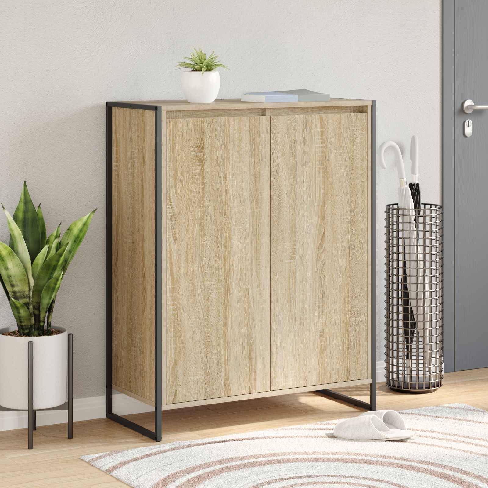 vidaXL Schuhschrank mit Speicher Sonoma 79 x 36 x 100 cm Holzwerkstoff