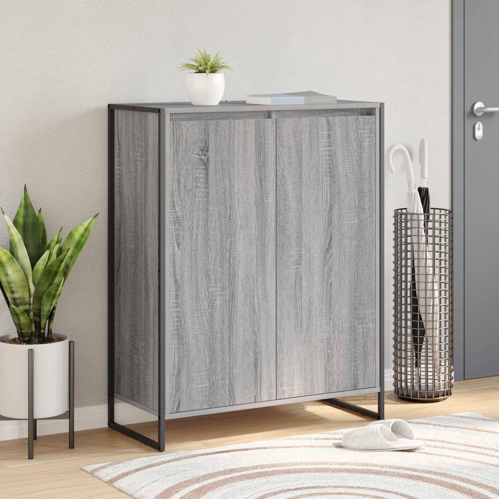 vidaXL Schuhschrank Graues Sonoma 79 x 36 x 100 cm Holzwerkstoff
