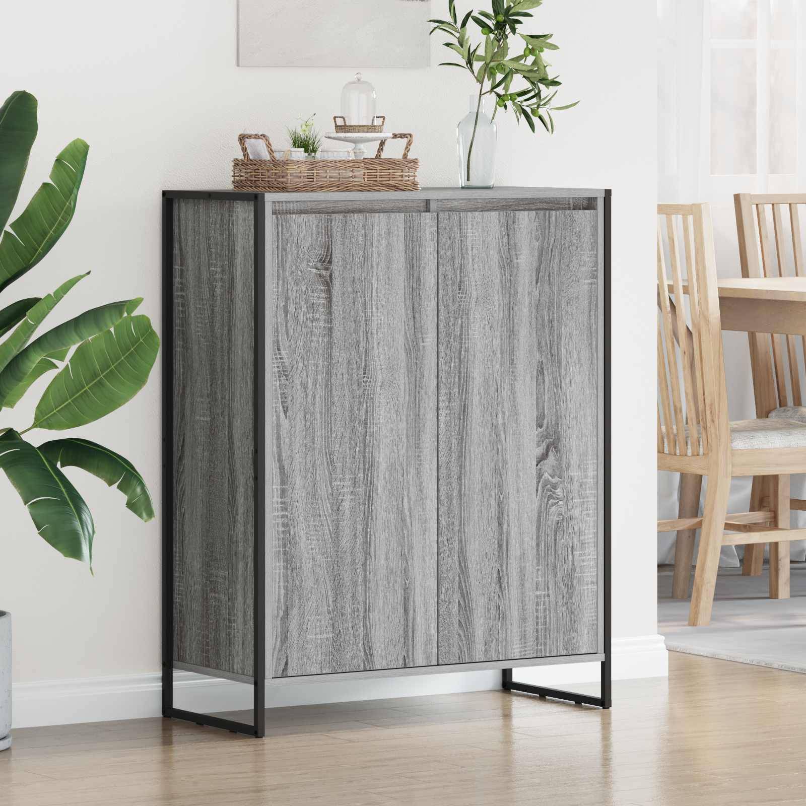 vidaXL Schuhschrank Graues Sonoma 79 x 36 x 100 cm Holzwerkstoff