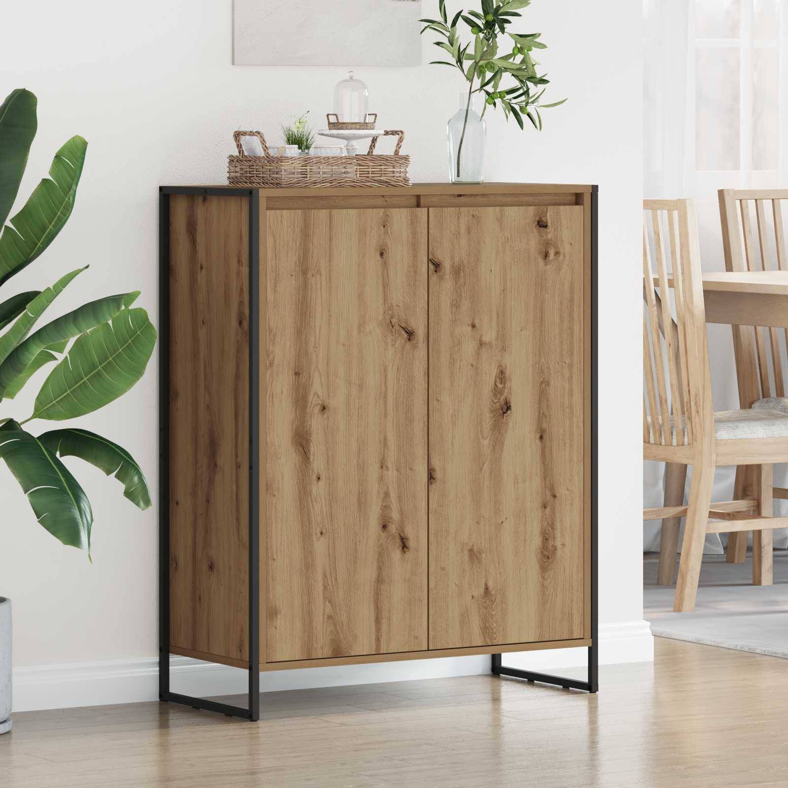 vidaXL Schuhschrank Kunsthandwerk Eiche 79 x 36 x 100 cm Holzwerkstoff
