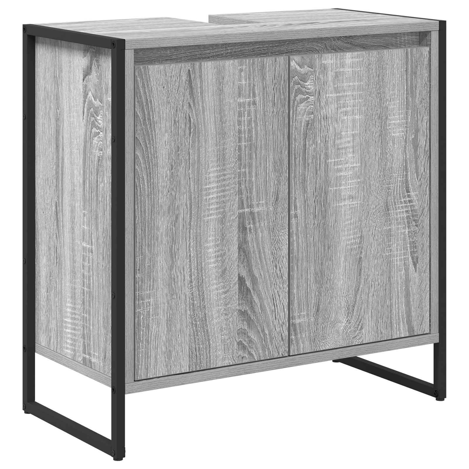 vidaXL Badezimmerschrank Graues Sonoma 60 x 30 x 60 cm Holzwerkstoff