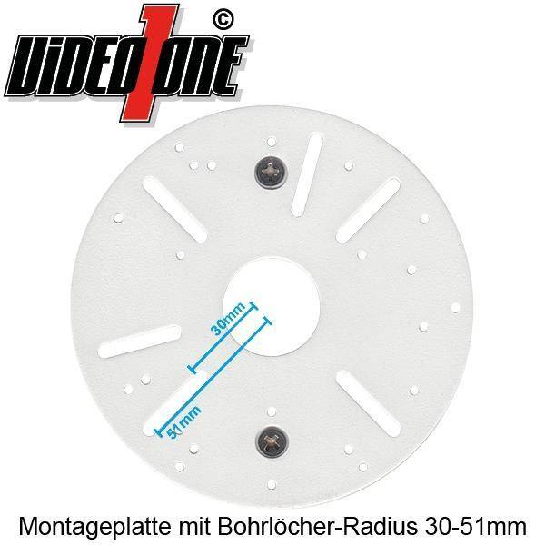 Video1one Video1one VO-CM46W, Universeller Teleskop-Deckenhalter: Länge: von 42 cm bis 59 cm ausziehbar, universelle Mo