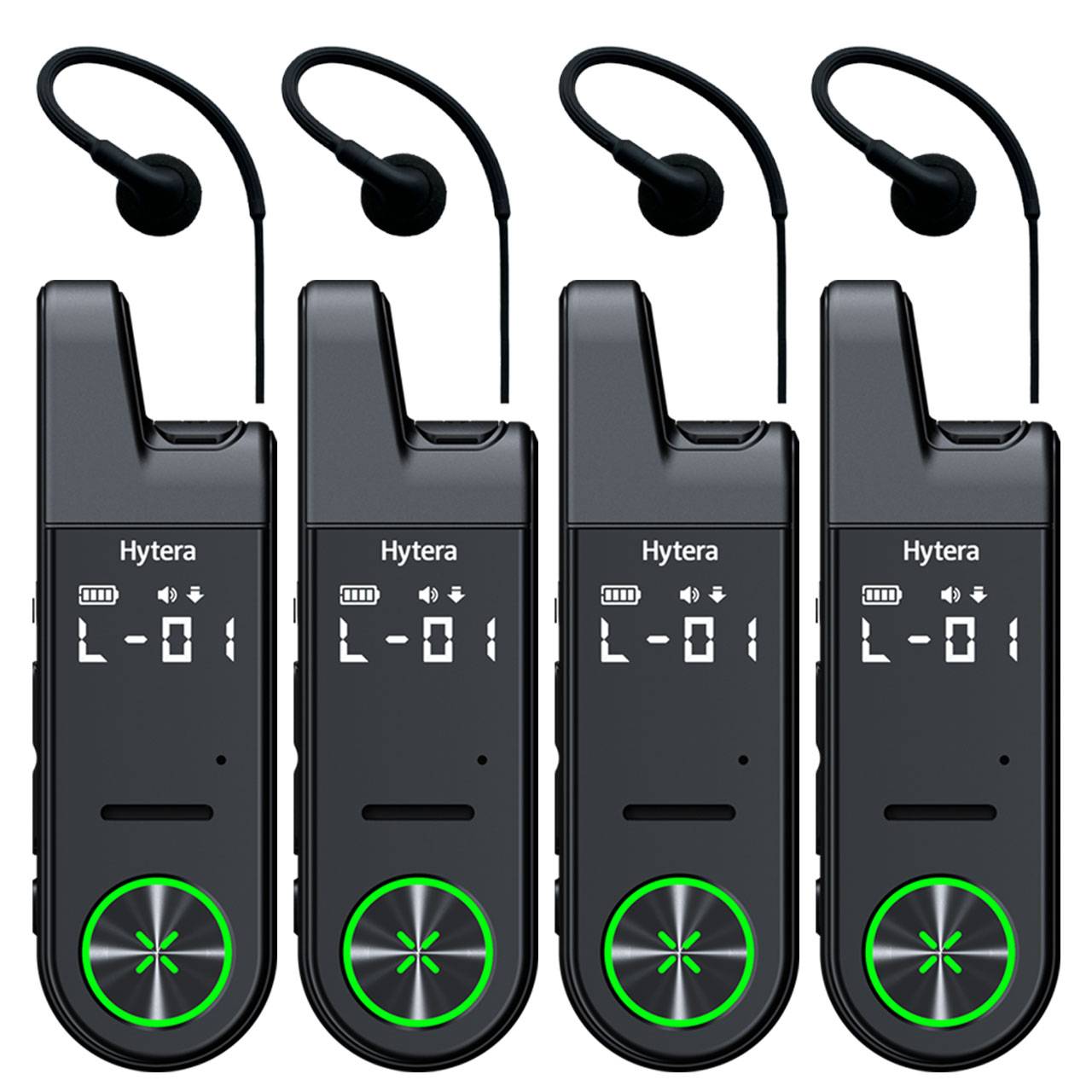 4er Set HYTERA S1 mini Handfunkgerät PMR446 Lizenzfrei mit Headset