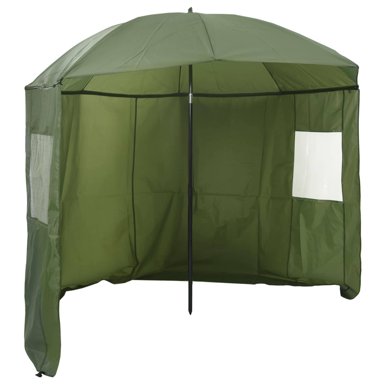 vidaXL Angel-Regenschirm Gelb-Armee 240 x 210 cm Oxford-Polyester