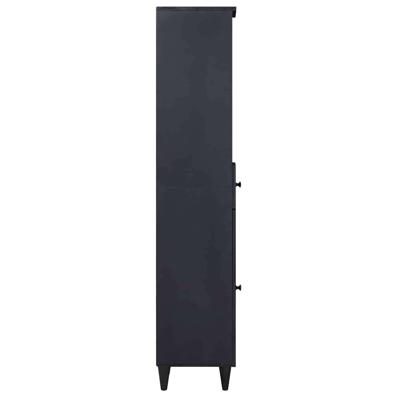 vidaXL Badezimmerschrank mit Schubladen Mehrfarbig 38 x 33,5 x 160 cm
