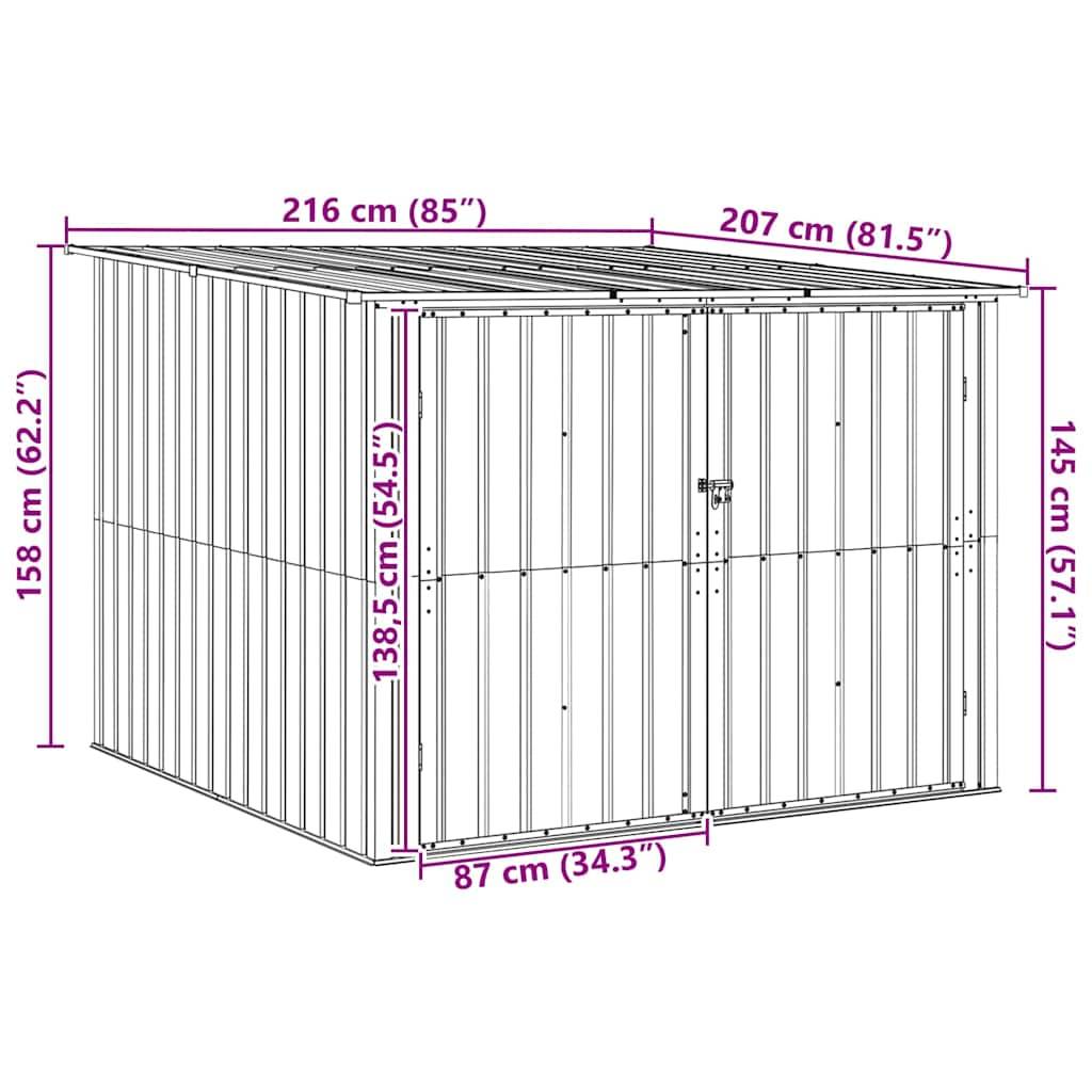 vidaXL Fahrradspeicher 3 pcs Anthrazit 216 x 207 x 158 cm Metall