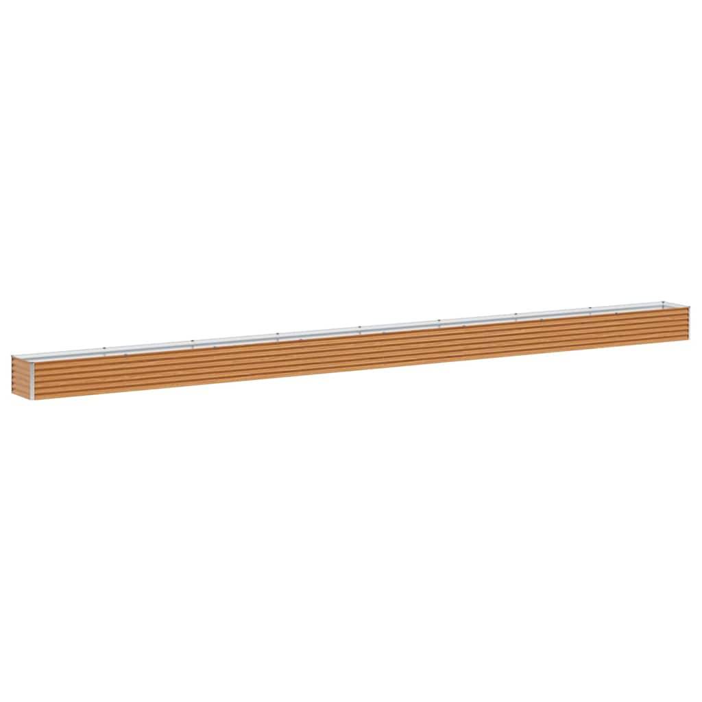 vidaXL Hochbeet Hellbraun 775 x 50 x 36 cm Verzinkter Stahl