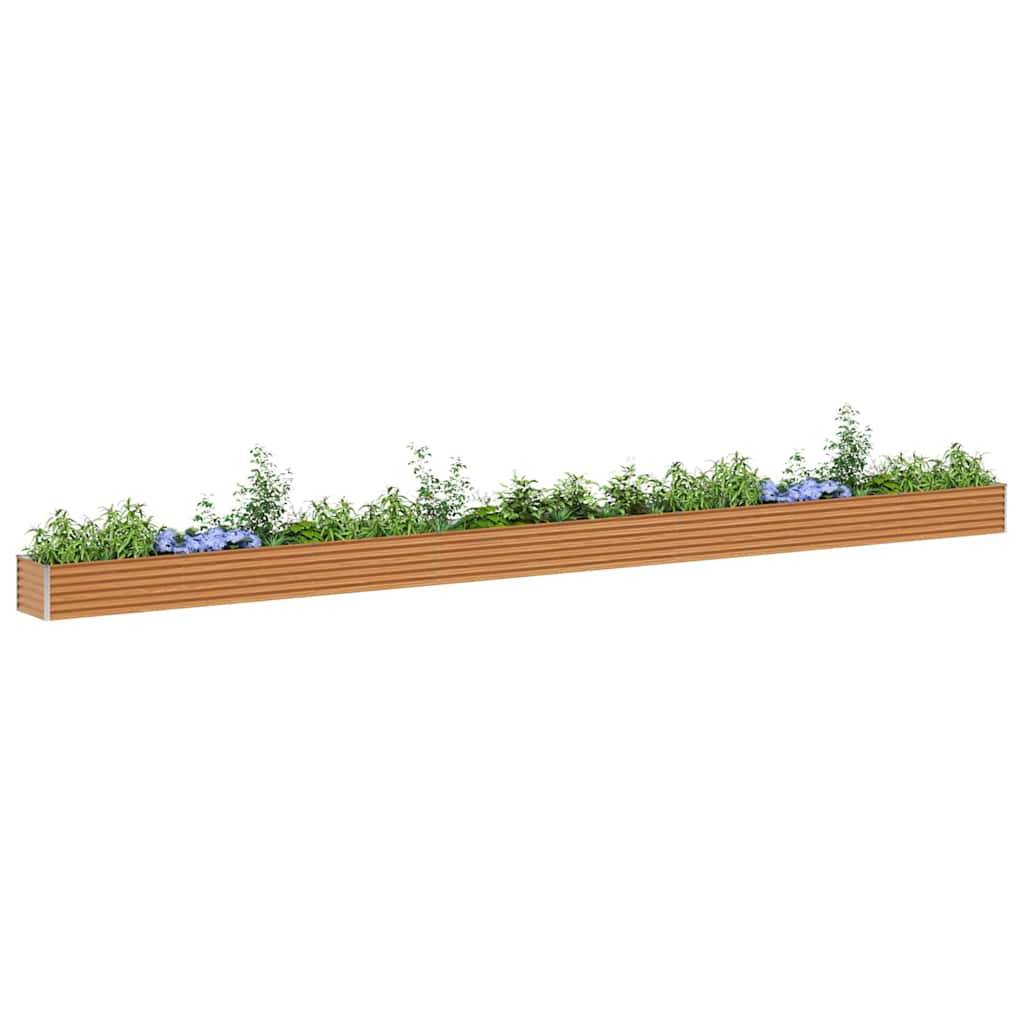 vidaXL Hochbeet Hellbraun 775 x 50 x 36 cm Verzinkter Stahl