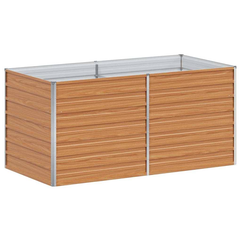vidaXL Hochbeet Hellbraun 160 x 80 x 77 cm Verzinkter Stahl