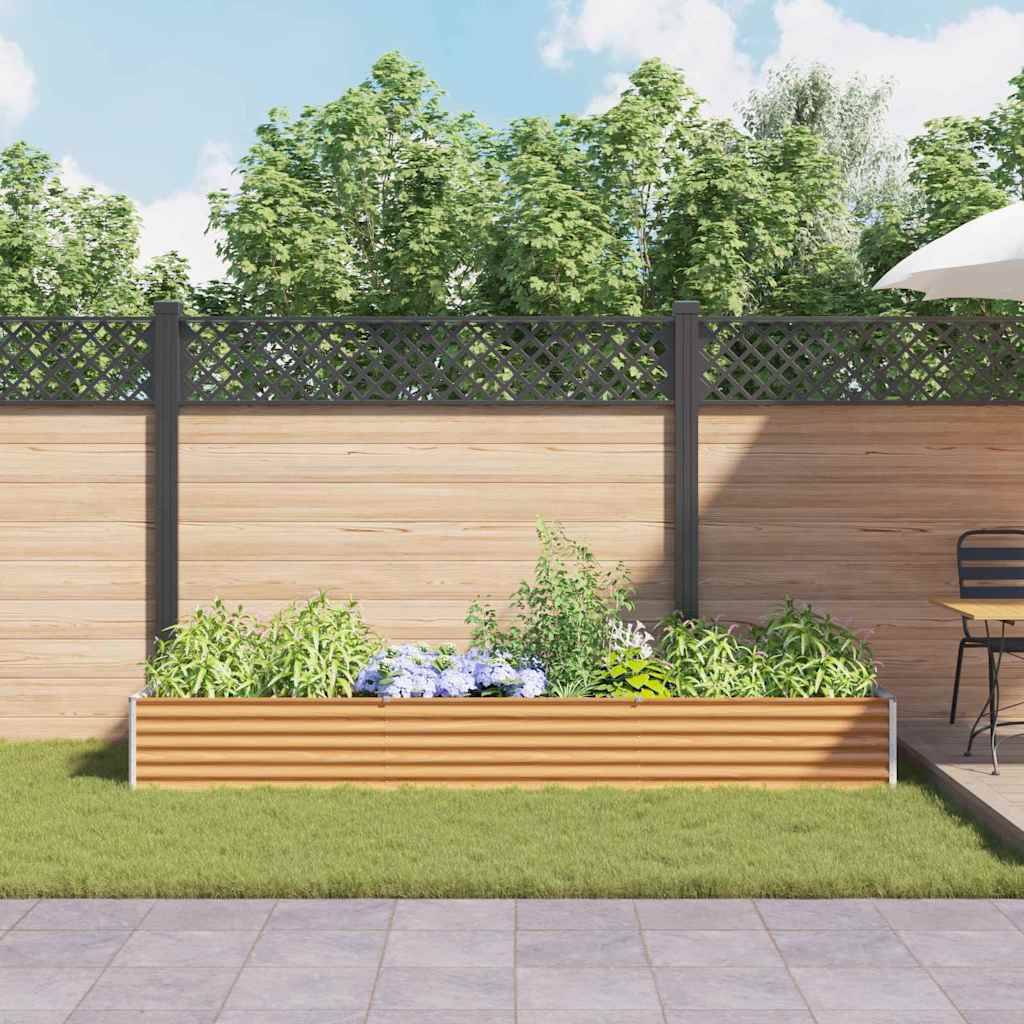 vidaXL Hochbeet Hellbraun 290 x 100 x 36 cm Verzinkter Stahl