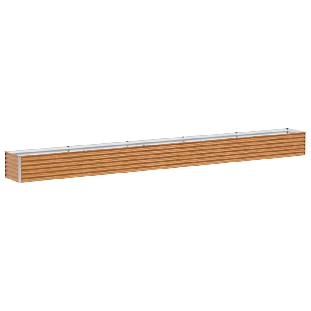 vidaXL Hochbeet Hellbraun 485 x 50 x 36 cm Verzinkter Stahl