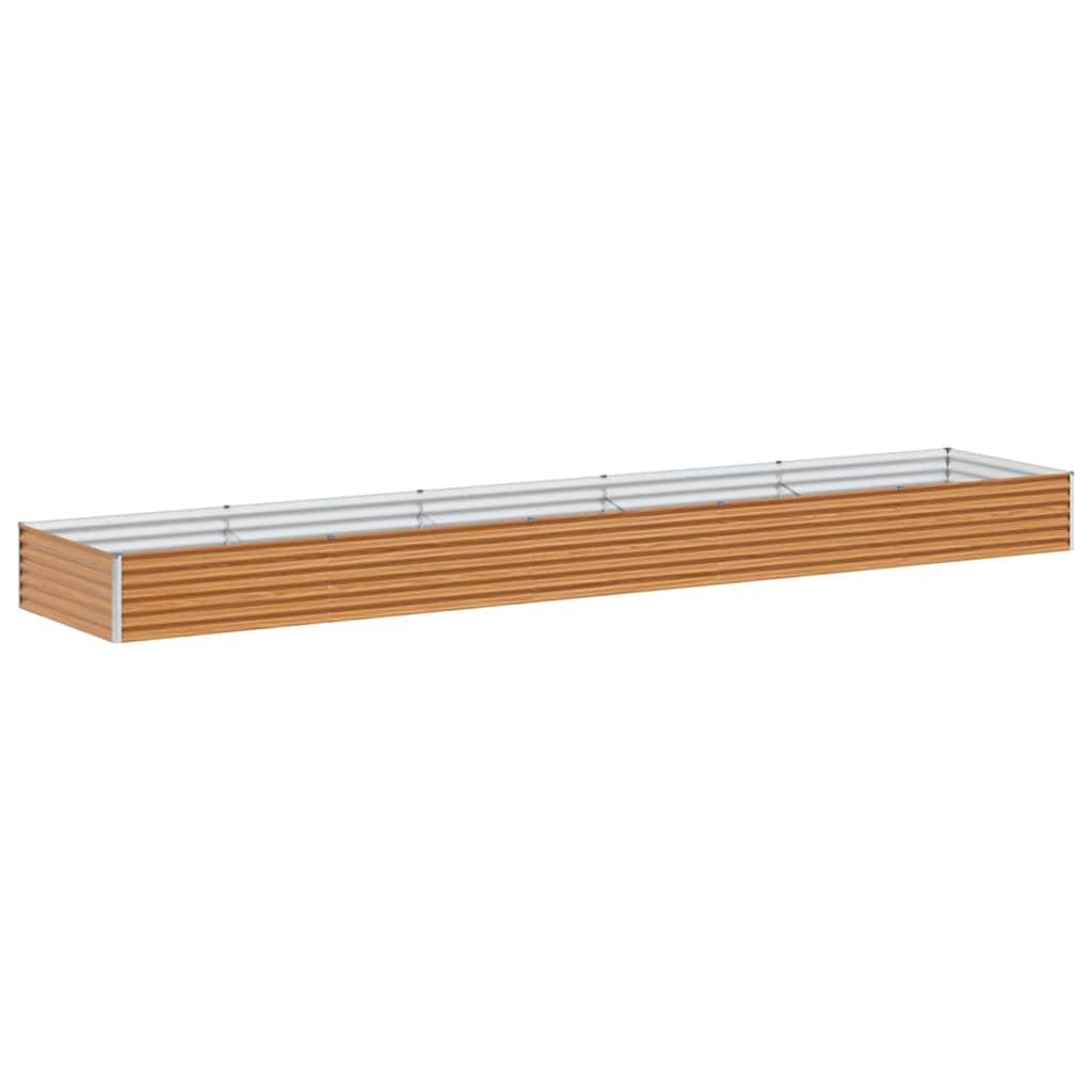 vidaXL Hochbeet Hellbraun 485 x 100 x 36 cm Verzinkter Stahl