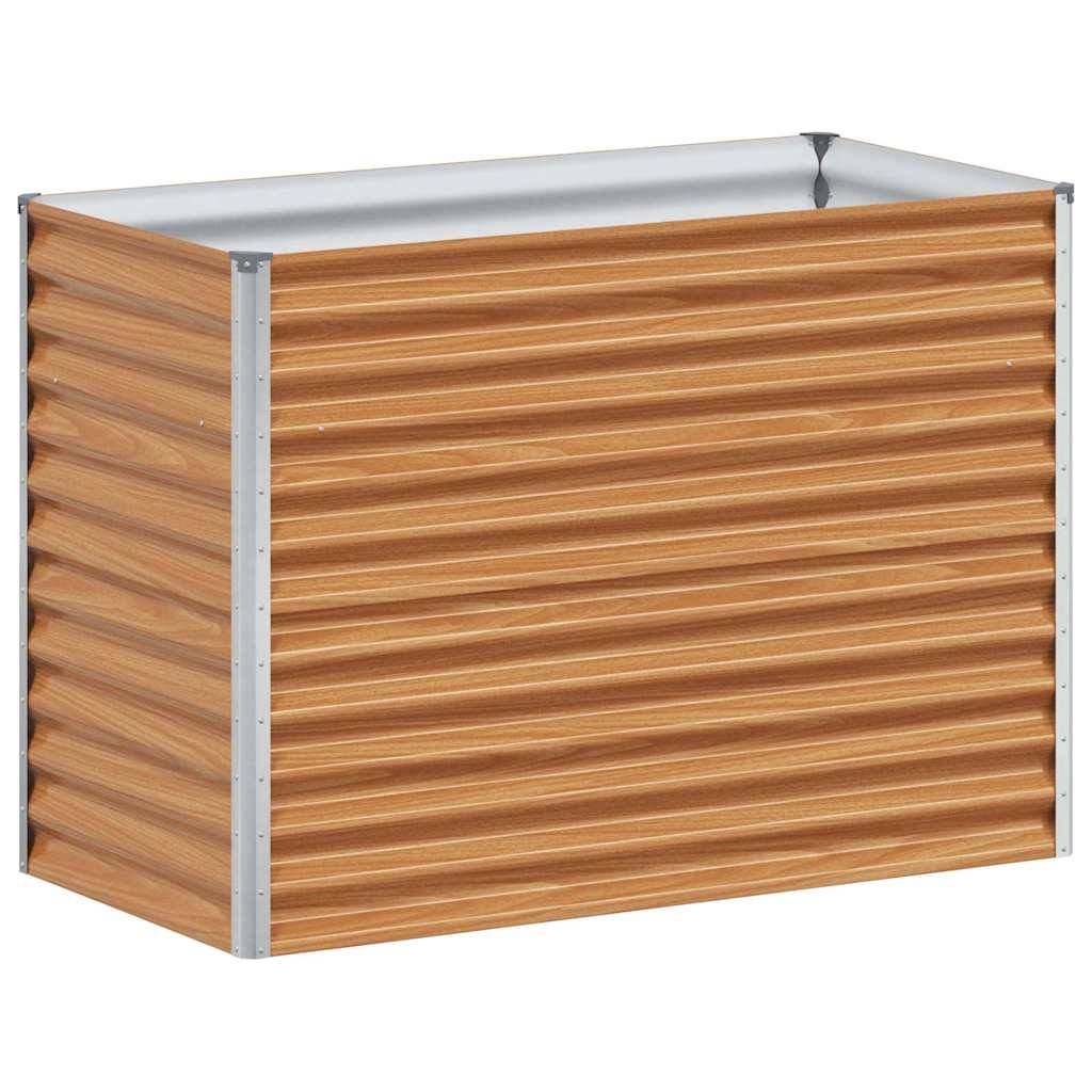 vidaXL Hochbeet Hellbraun 98 x 50 x 68 cm Verzinkter Stahl