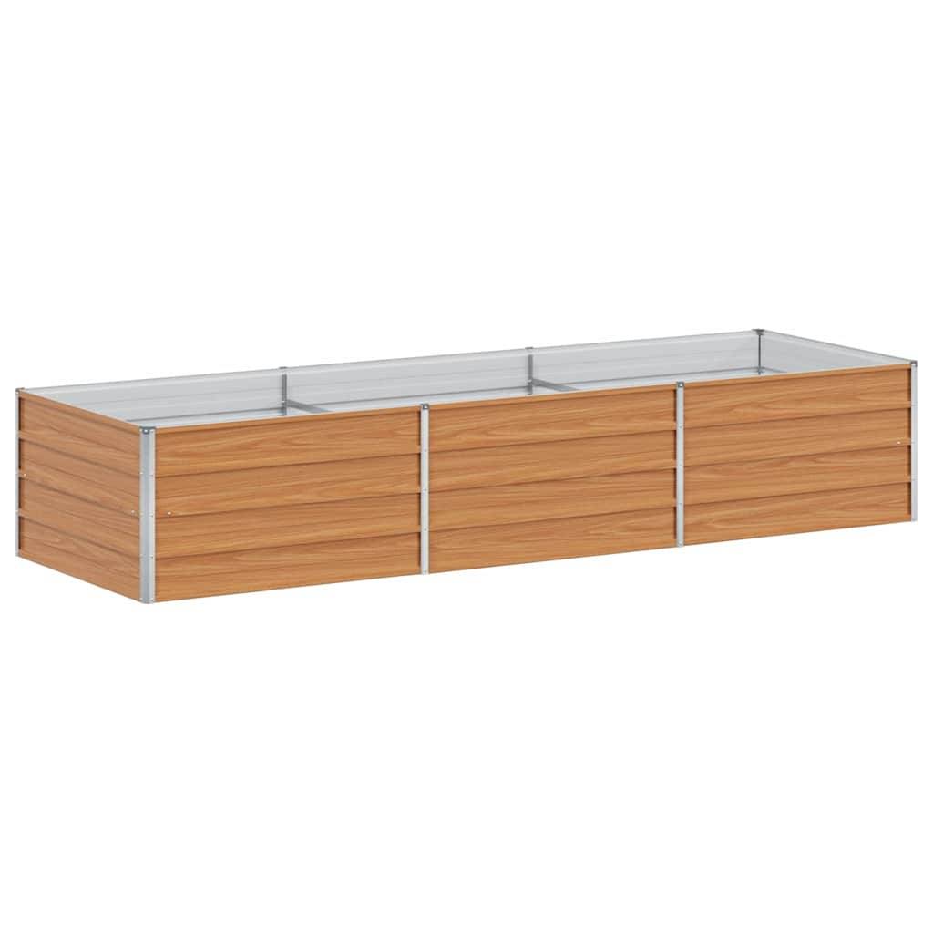 vidaXL Hochbeet Hellbraun 240 x 80 x 45 cm Verzinkter Stahl