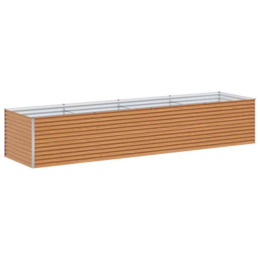 vidaXL Hochbeet Hellbraun 390 x 100 x 68 cm Verzinkter Stahl