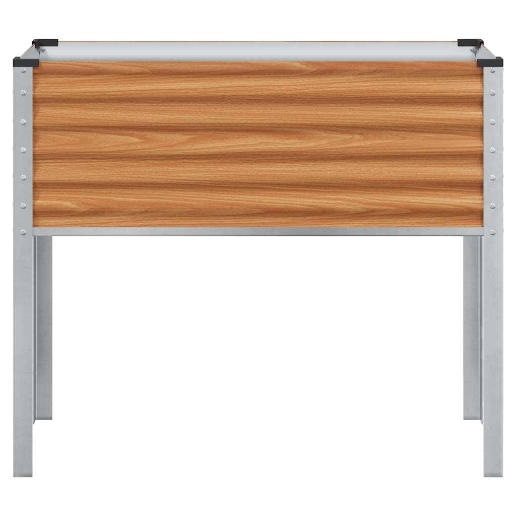vidaXL Gartenblumentopf Hellbraun 100 x 45 x 90 cm Verzinkter Stahl