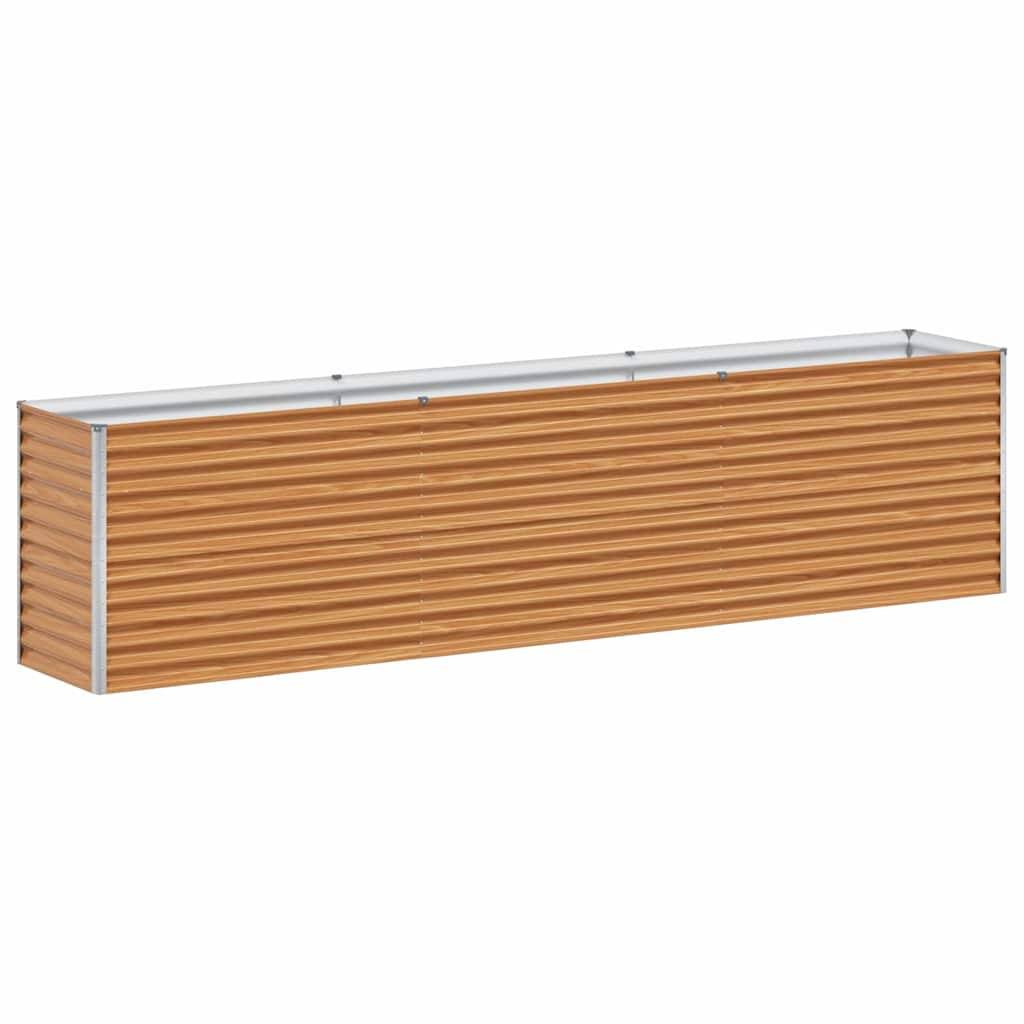 vidaXL Hochbeet Hellbraun 290 x 50 x 68 cm Verzinkter Stahl