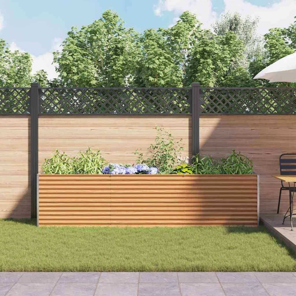 vidaXL Hochbeet Hellbraun 290 x 50 x 68 cm Verzinkter Stahl