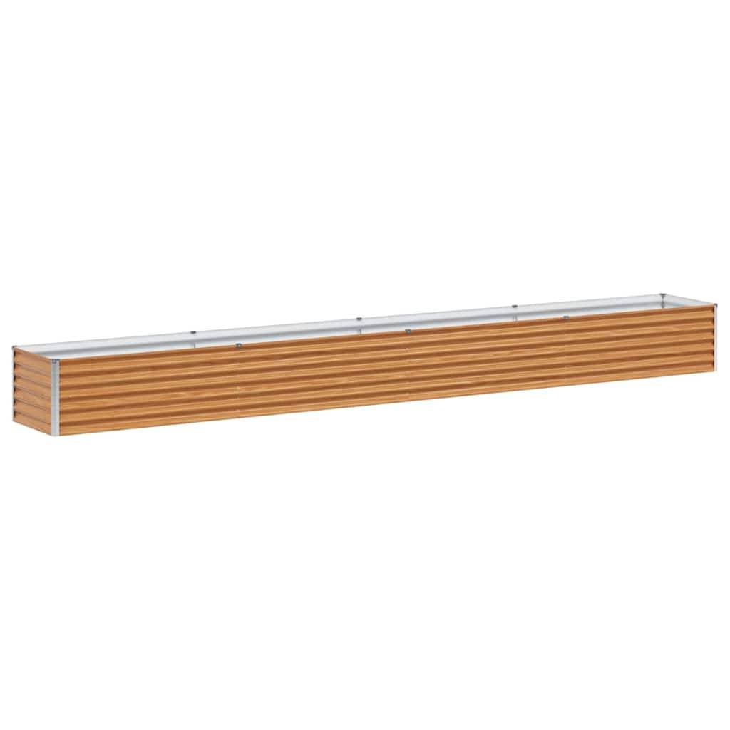 vidaXL Hochbeet Hellbraun 390 x 50 x 36 cm Verzinkter Stahl