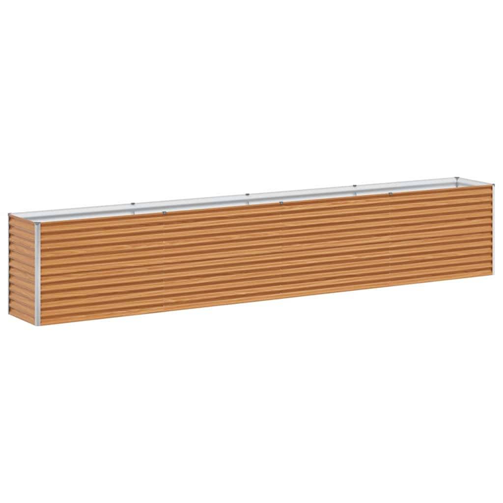 vidaXL Hochbeet Hellbraun 390 x 50 x 68 cm Verzinkter Stahl