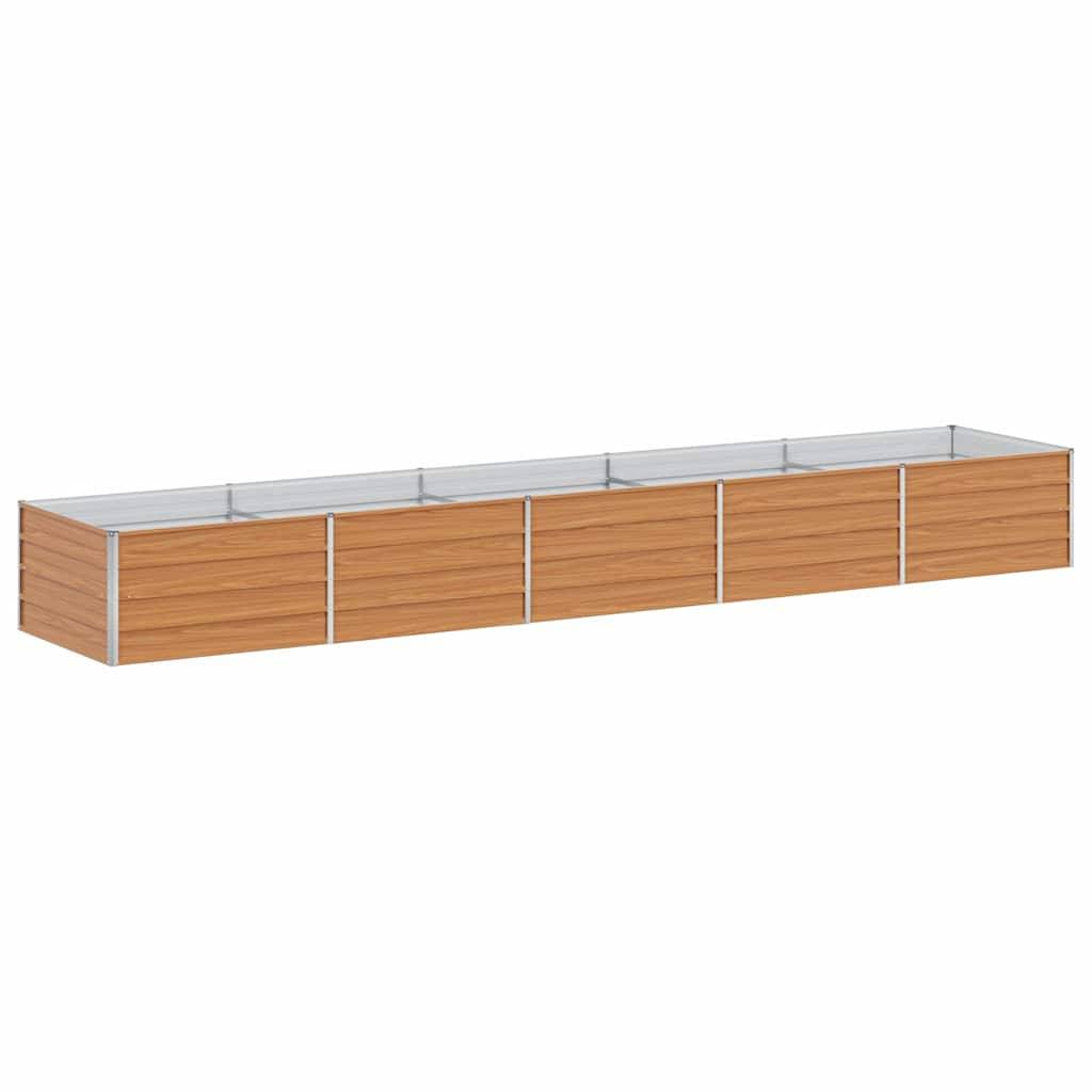 vidaXL Hochbeet Hellbraun 400 x 80 x 45 cm Verzinkter Stahl