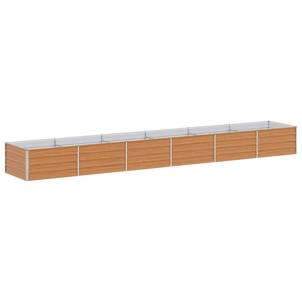 vidaXL Hochbeet Hellbraun 480 x 80 x 45 cm Verzinkter Stahl
