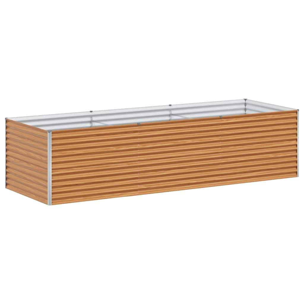 vidaXL Hochbeet Hellbraun 290 x 100 x 68 cm Verzinkter Stahl