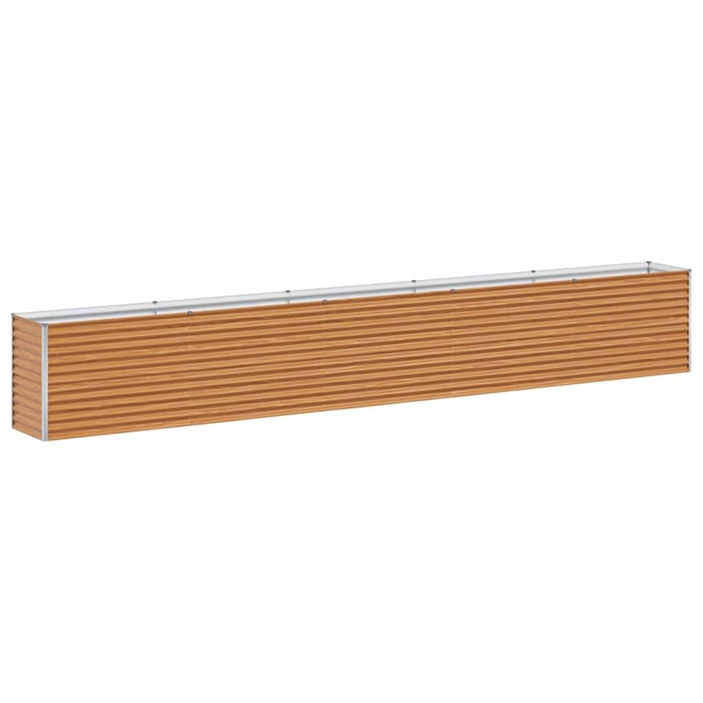 vidaXL Hochbeet Hellbraun 485 x 50 x 68 cm Verzinkter Stahl