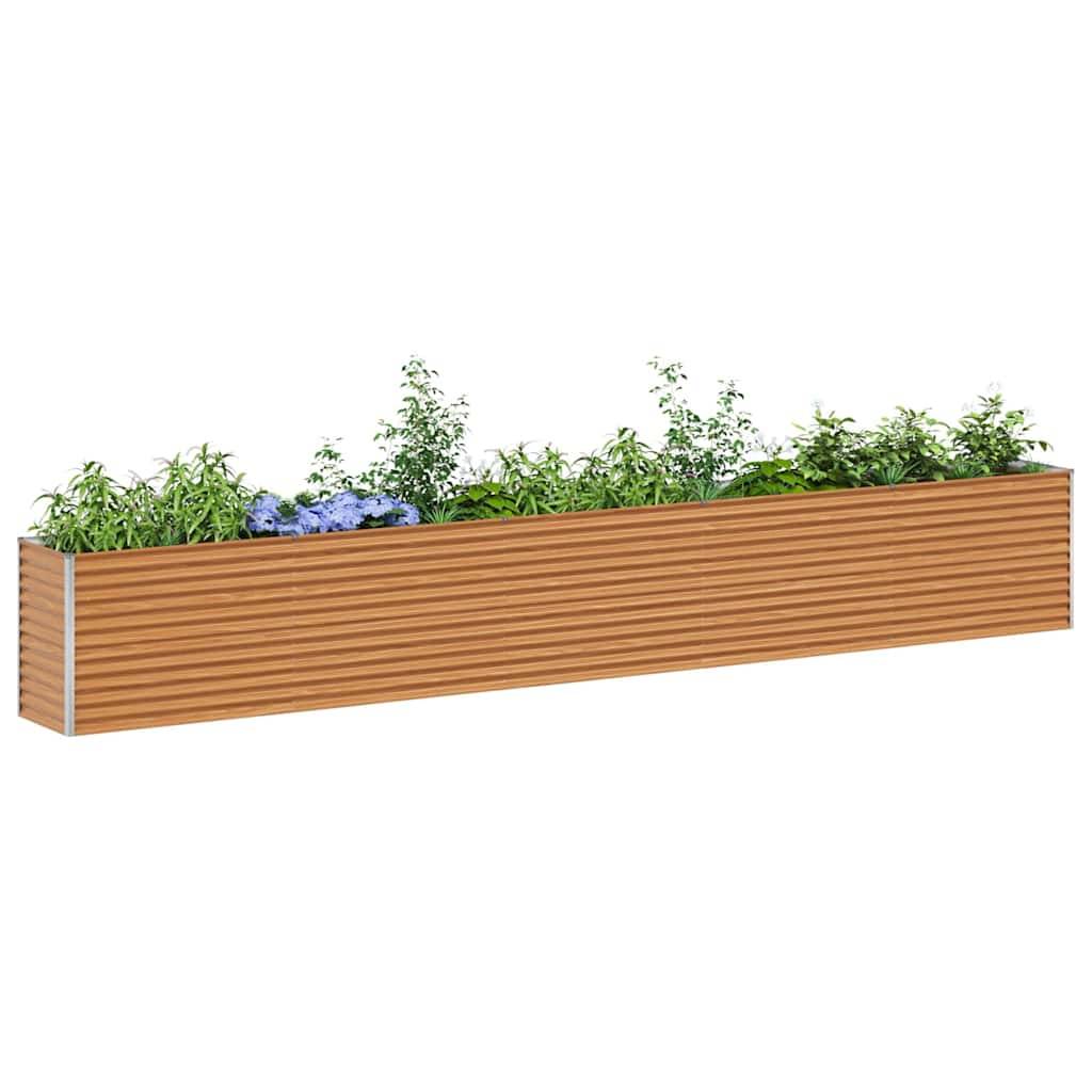 vidaXL Hochbeet Hellbraun 485 x 50 x 68 cm Verzinkter Stahl